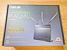ASUS RT-AC68R Wireless-AC1900 Dual-Band Gigabit Router--Complete w/all parts