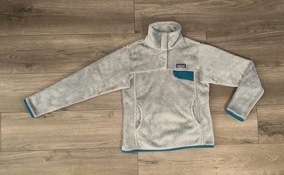 Patagonia Snap T Soft ShellFaux Fur Fleece Performance Jacket Womens Small Gray