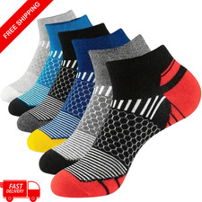 6 pairs Men's Short Sports Socks - Moisture-Wicking, Breathable, All-Season