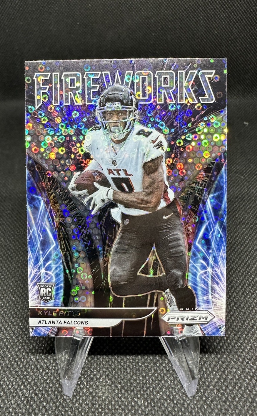 2021 Panini Prizm Kyle Pitts Fireworks No Huddle Disco Prizm RC Falcons #F-13