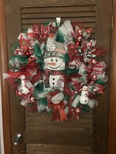 Let It Snow/Snowman Handmade Custom Wreath