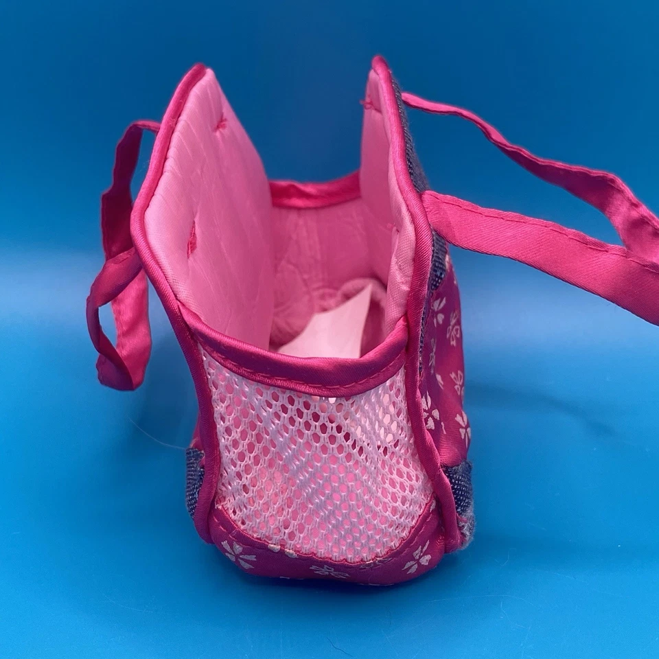 NUESTRA GENERACIÓN 18" MUÑECA ACCESORIOS ROSA AZUL BRILLO PERRO MONEDERO BOLSA DE TRANSPORTE SOLAMENTE Foto 3 de 3