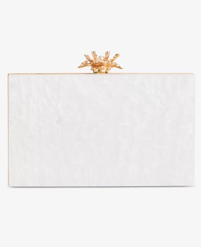 I.n.c. Bandolera clutch floral International Concepts Prlz acrílico dorado Foto 3 de 4