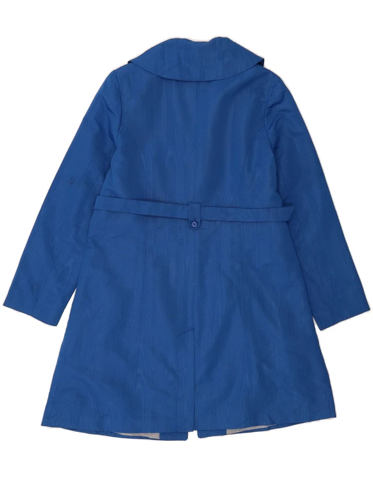 MOSSIMO Womens Overcoat UK 18 XL Blue Striped Polyester HC14 - Image 2 of 4