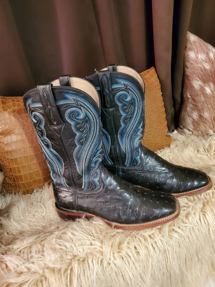 Botas Durango Avestruz Pluma Completa Exóticas Damas Talla 10M Foto 2 de 4