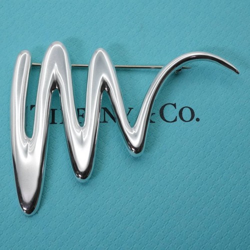 Tiffany Scribble Brooch 925 Silver Extra Large Beautiful Item