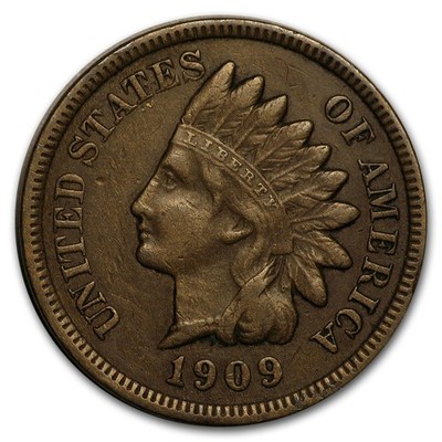 1311.　希少　1909年　アメリカ　インディアン　ヘッド　セント 1909-S Indian Head Cent VF | eBay