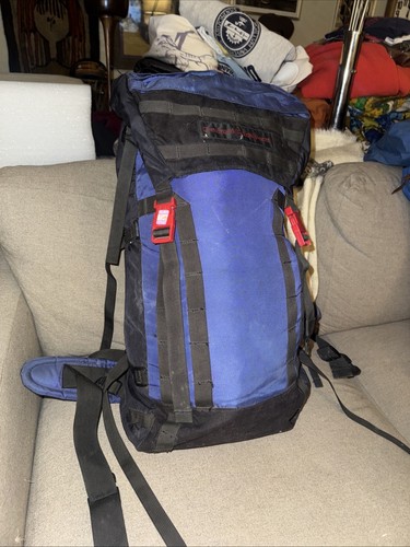 Vintage Chouinard Equipment Patagonia Blue Hiking Backpack 24” x 12” x 12”