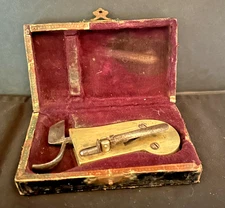 Antique - Fleam Bleeder -Brass - Medical Quackery - Very nice condition w/case