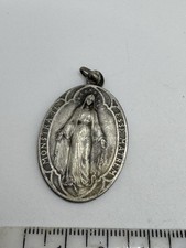 Vintage Miraculous Medal Virgin Mary Congregation Children of Mary Pendant