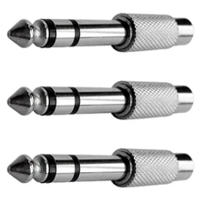 RCA Female Jack to 1/4 Inch TRS Stereo Plug Adapter - RCA to 6.35Mm, Nickel-Plat