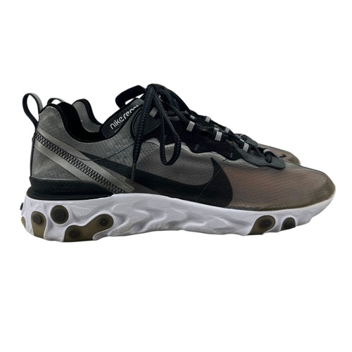 Nike Mens 10.5 React Element 87 Sneakers Shoes Anthracite Black White AQ1090-001