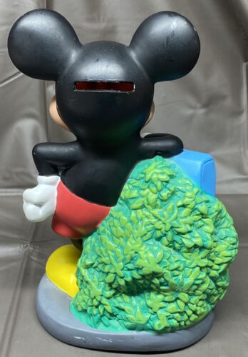 Disney Mickey Mouse Mailbox Plastic Bank Piggybank Coin Bank 8.5" W/O Stopper - Picture 3 of 9