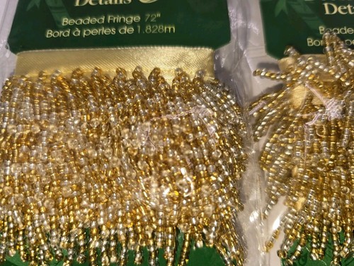 6 Beaded Fringe on Ribbon Embellished Tassel Style-a-bility Sewing Crafts READ - Picture 5 of 8