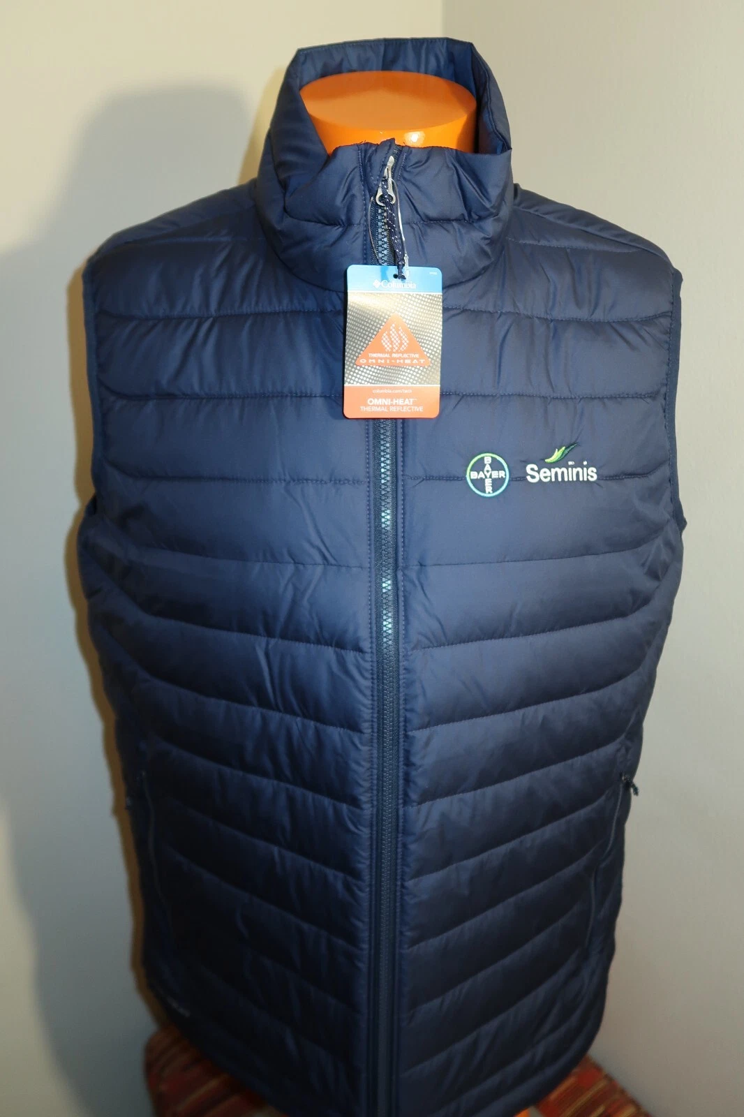 NWT Columbia Powder Lite Vest Omni-Heat Thermal Reflective Lining Bayer Seminis