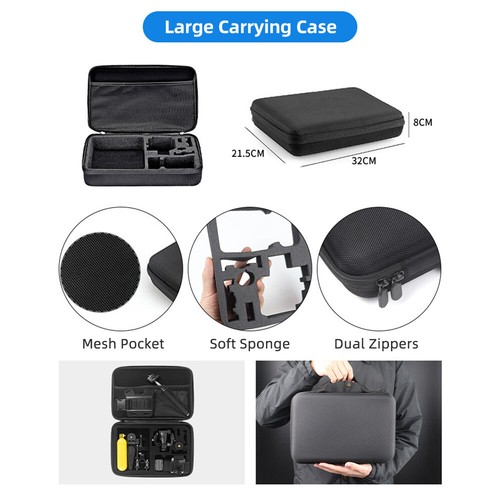 Kit d'accessoires pour caméra d'action 84 en 1 kit caméra de sport compatible avec GoPro Hero T9E0 - Photo 3 sur 11