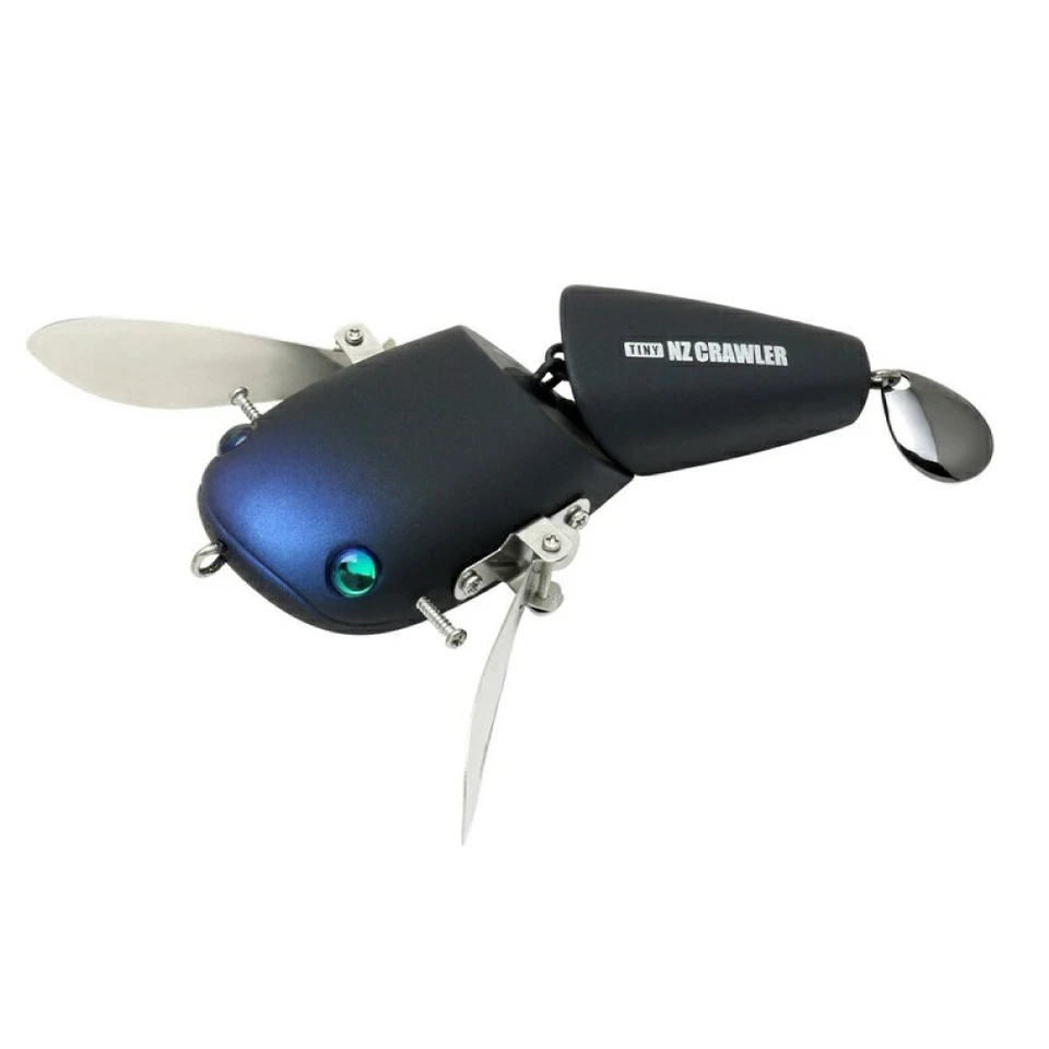 Deps TINY NZ CRAWLER #02 Jet Black SURFACE BAIT 75mm1/2oz Top Water Fishing Lure - Изображение 4 из 4