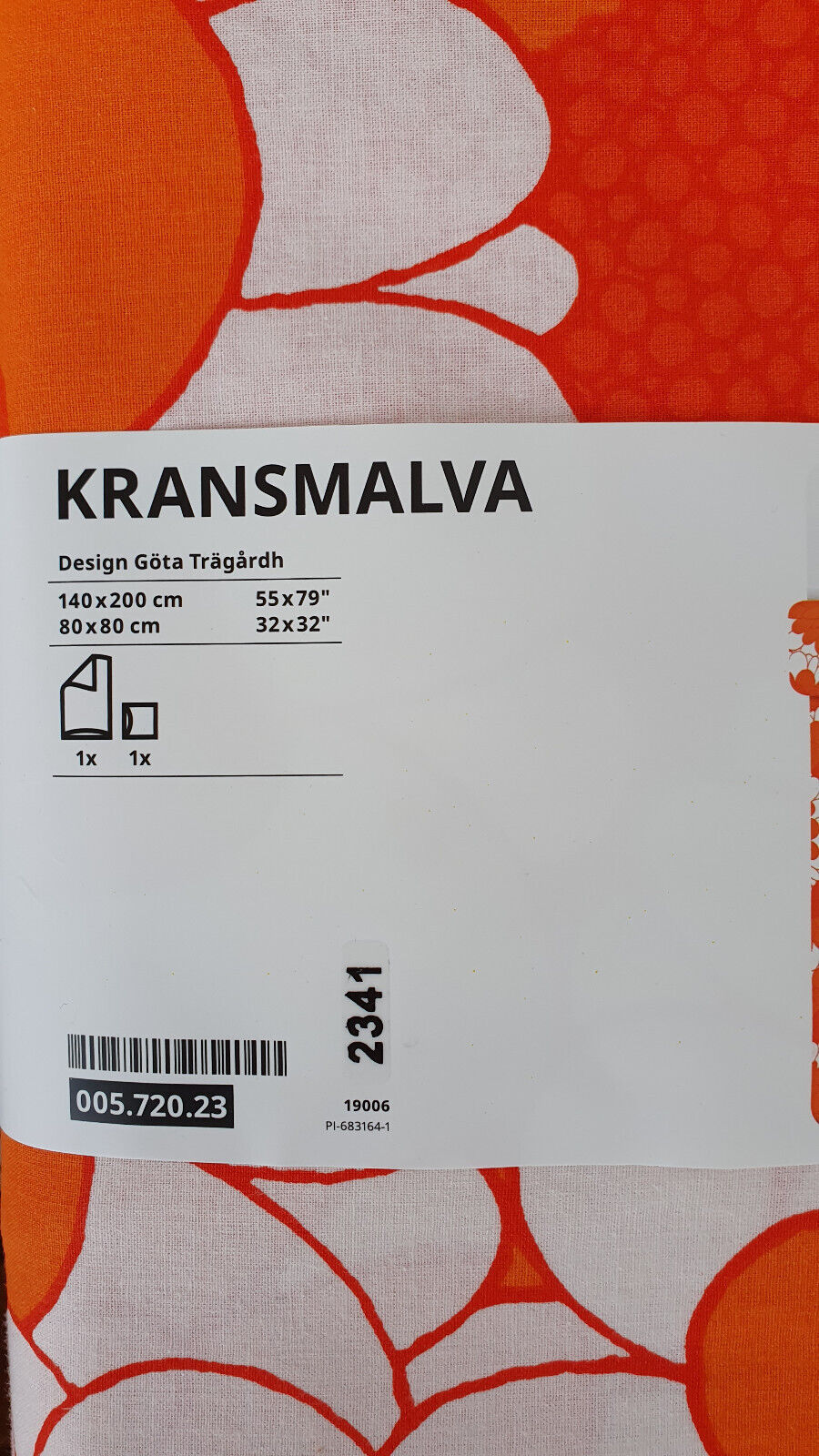 IKEA 2 Bettwäsche Sets 4-tlg. 70er große Blumen geblümt Retro Kransmalva Hippie