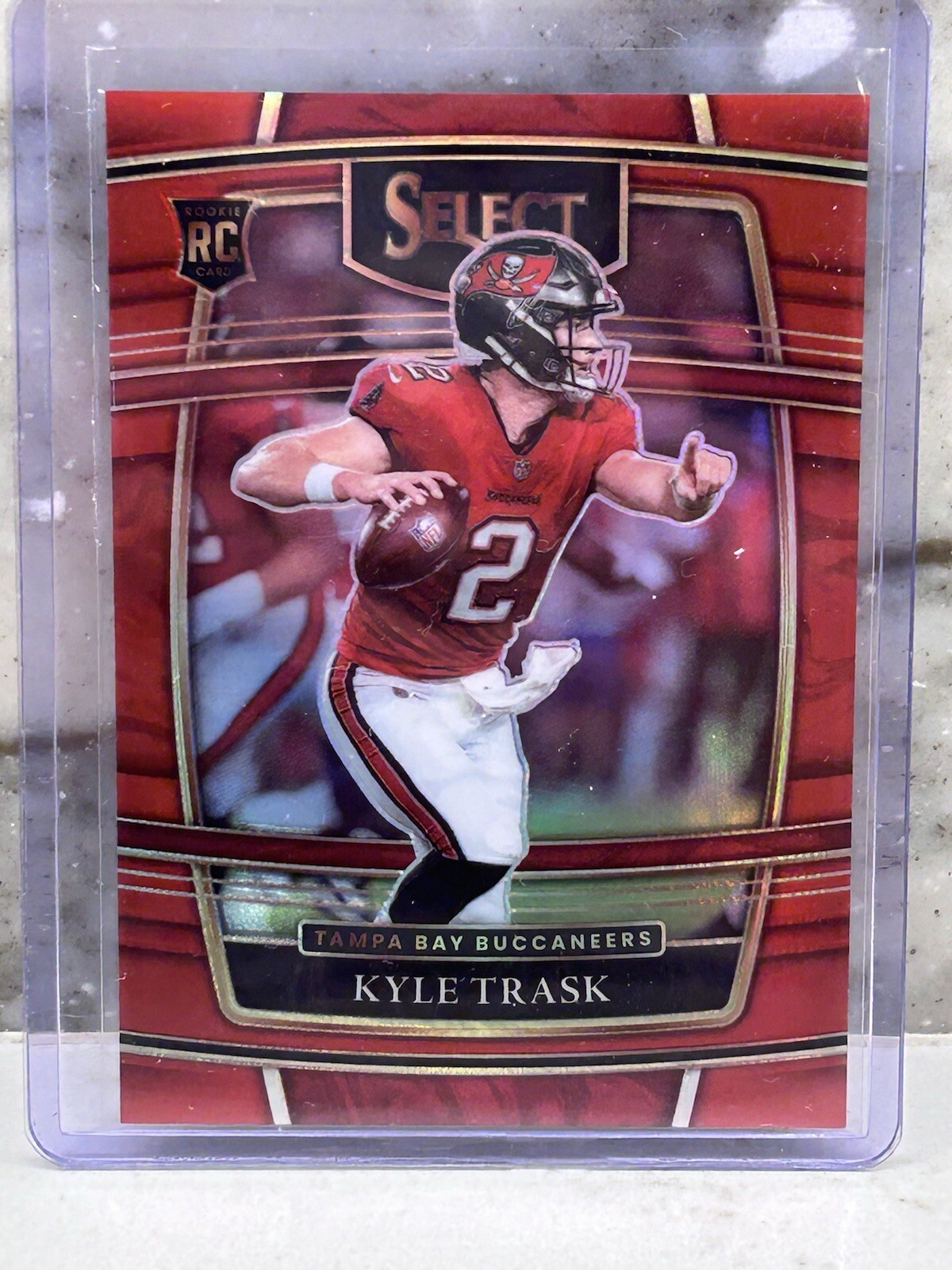 2021 Select Football #63 Kyle Trask RC Red Prizm /99 Color match Bucs