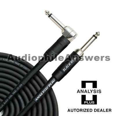 Analysis Plus Black Oval Instrument Cable Straight to 90 Standard Plugs 20ft