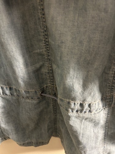 Talbots blaue leichte Denim Jeansjacke Stretchbund definierende Taschen Gr. XL - Bild 6 von 11