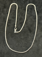925 Sterling 2mm Popcorn Chain Necklace 18in - 4.71g