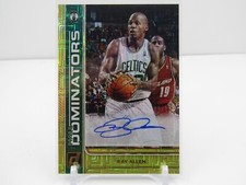 RAY ALLEN 2020-21 DONRUSS HALL DOMINATORS AUTOGRAPH AUTO GOLD #8/10- CELTICS!!