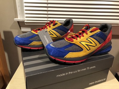 new balance 990 red yellow blue