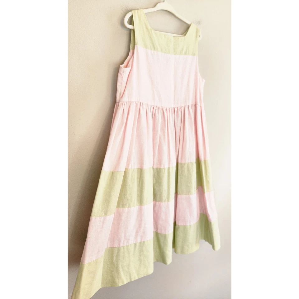 Vintage Hartstrings 90s Y2K Linen Blend Spring/Easter Dress size 8 - Image 3 of 4