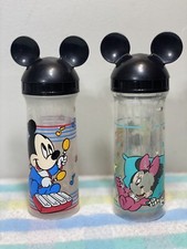 Vintage Evenflo Baby Bottle Nurser Design Mickey Minnie Mouse Drop Ins 8oz