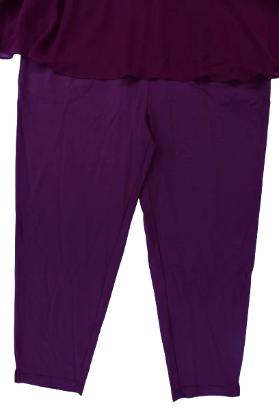 Sheego Damen Jumpsuit Weinrot Anzug Overall Einteiler gerades Bein Übergröße - Bild 4 von 4