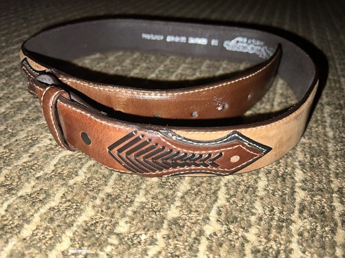 Nocona Western Belt Size 32 Very Nice! Ready For Belt Buckle - Picture 2 of 7