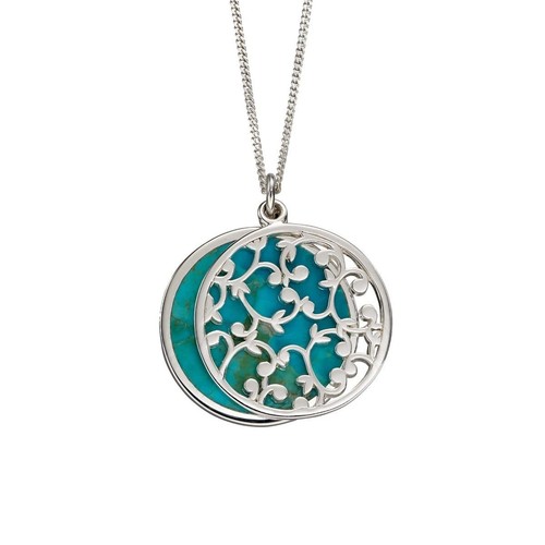 Pendentif Argent 925 Léger Et Grand - Chaîne Incluse - Bijou Occasion Original