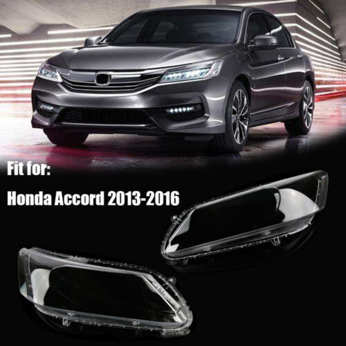 Pair Clear Headlight Cover Headlamp Lens Lenses Shell For 2013-2016 Honda Accord - Picture 1 of 9
