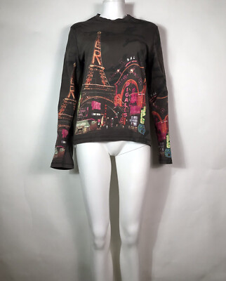 Vtg Jean Paul Gaultier JPG Paris Nightlife Print Top L | eBay