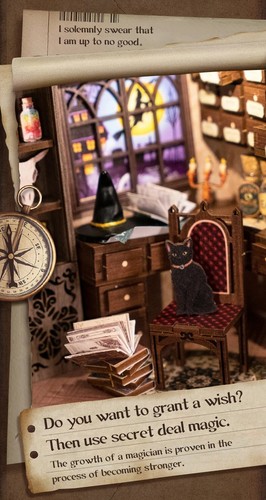 DIY Book Nook Kit, Mini Dollhouse, Touch Lights, Furniture, Christmas Gift, Cute - Picture 13 of 17