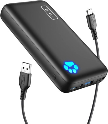 Handy Power Bank 20000 mAh mit Taschenlampe für iPhone, Huawei, Samsung usw