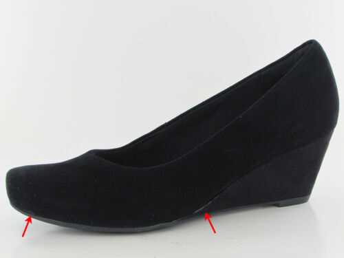 Scarpe Clarks Donna KAYLIN 85 T BAR – Blu Navy Effetto Croc, Tacco T-bar, Pelle, Nuove In Scatola
