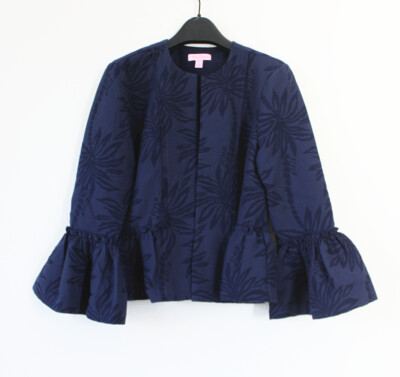 NEW Lilly Pulitzer Shaylee Jacket True Navy Lightweight Chic Size M