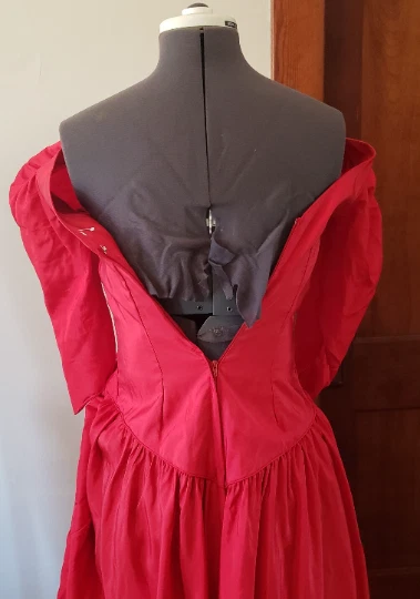 Викторианское платье вестерн салон девочка костюм винтажный 80-х платье кружева перчатки корсет - Изображение 3 из 4