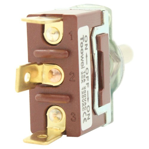 ON-OFF-ON Toggle Switch Heavy Duty 3 Way 12V 2 6.3mm Terminal Car Marine Light - Picture 7 of 10