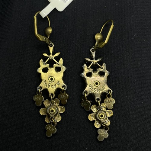 Earrings Lovely Michal Negrin Crystals flowers Elegant made in Israel - Picture 36 of 84