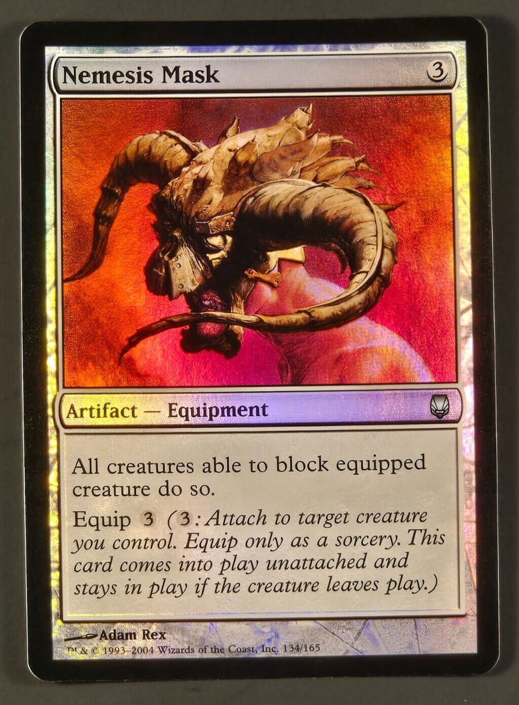 Nemesis Mask Foil Card Mtg DarkSteel Uncommon Magic the Gathering Card - LP