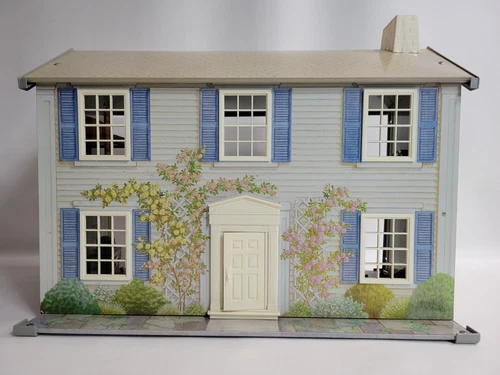 Wolverine Vintage Lithographed Metal Tin Colonial Dollhouse Furniture 22 pieces