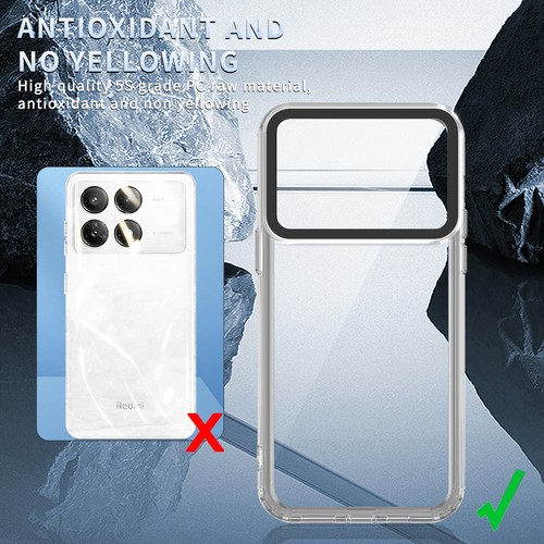 For Xiaomi Poco X6 Pro, Phone Case Shockproof Transparent Hybrid Armor Cover - Zdjęcie 6 z 14