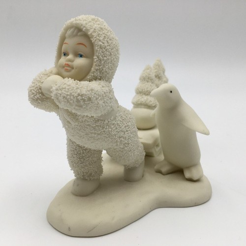 Dept 56 Snowbabies BRINGING STARRY PINES Penguin Sled Trees - Picture 2 of 8