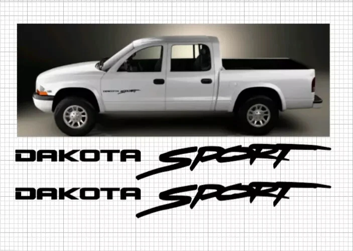 1998 - 2001 DODGE DAKOTA SPORT DOOR NAMES TWO DECAL SET - Image 2 of 2
