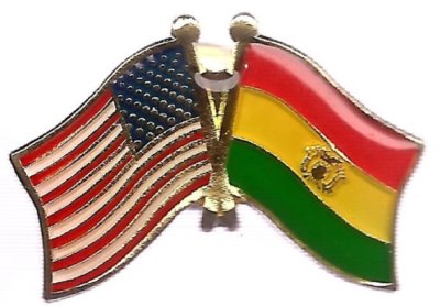 Wholesale Pack of 6 USA American Bolivia Friendship Flag Bike Hat Cap lapel Pin 