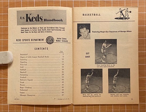 US KEDS THE SHOE OF CHAMPIONS 1953 MANUAL DE DEPORTES FOLLETO ILUSTRADO - Imagen 3 de 11