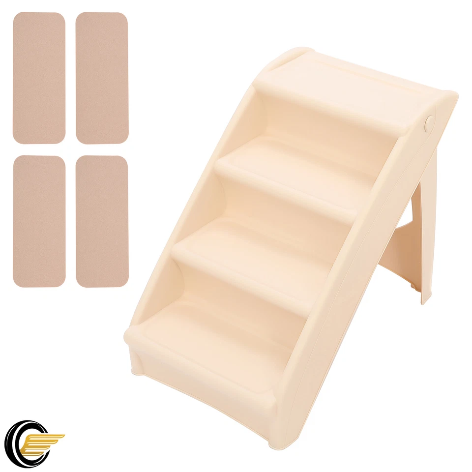 Escaleras plegables de plástico para perros escaleras para mascotas escalones rampa para perro pequeño para cama alta Foto 3 de 4